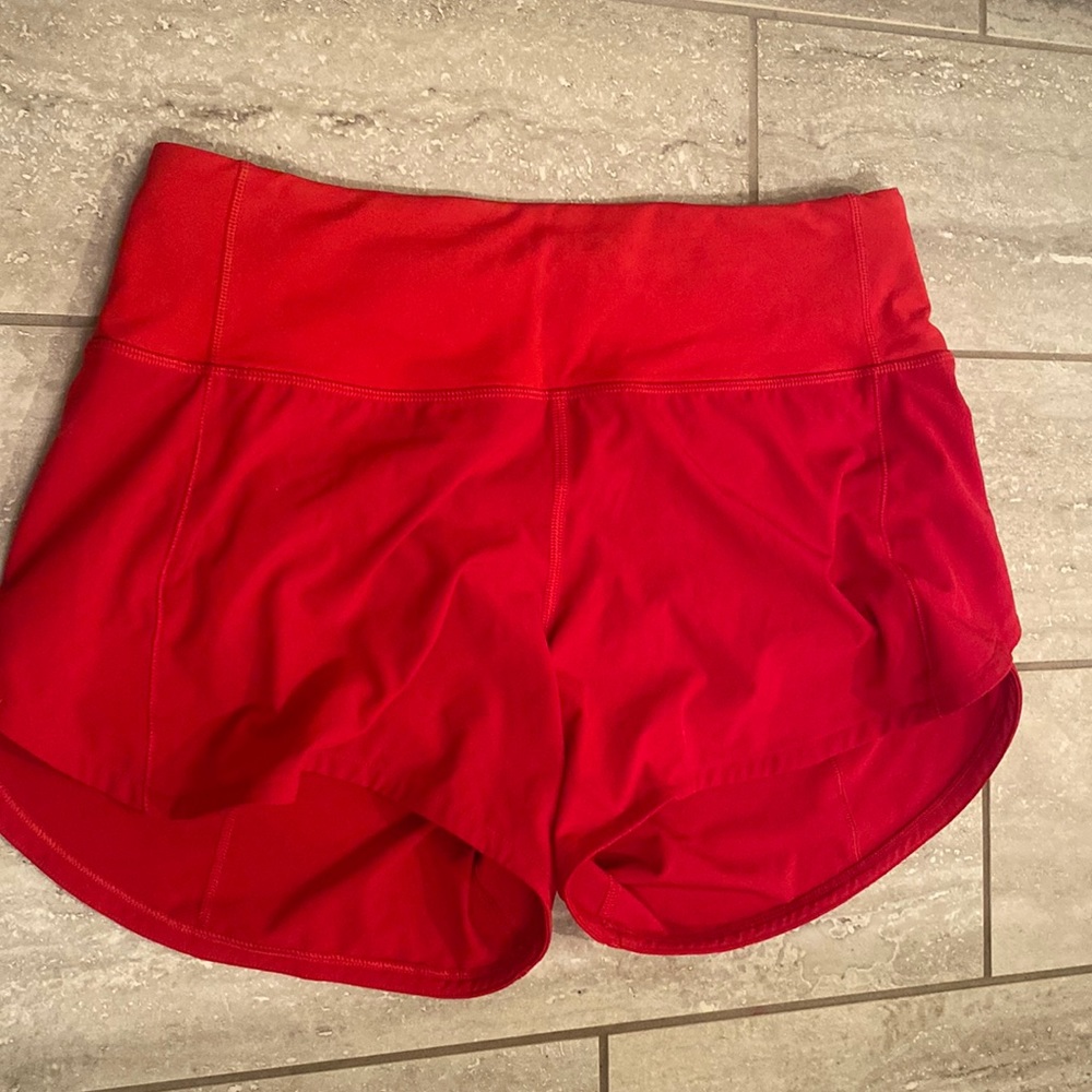 Lululemon speed up low rise lined shorts 4”